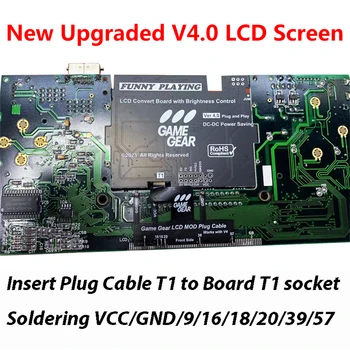 Jocul Accesorii V4.0 Consum Redus de Energie LCD Evidenția Ecran Mod Kit pentru Sega Joc Gear, cu Plus de Lipit Cablu