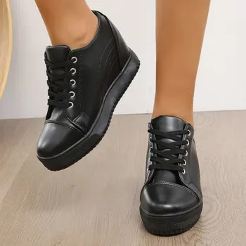 Platforma glezna adidasi femei albe cizme de iarna pentru femei pantofi cu toc ascunse adidași de pluș pantofi de iarna glezna cizme pentru femei black
