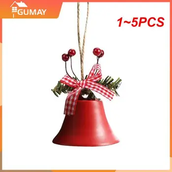 1~5PCS Crăciun Clopot Roșu Alb Verde Metal Jingle Bells Crăciun Copac Agățat Pandantiv Ornament Decor de Crăciun Consumabile