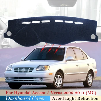 Tabloul de bord Capacul de Protecție Pad pentru Hyundai Accent pentru Verna 2006~2011 MC Accesorii Auto de Bord Parasolar Covor 2010 2009