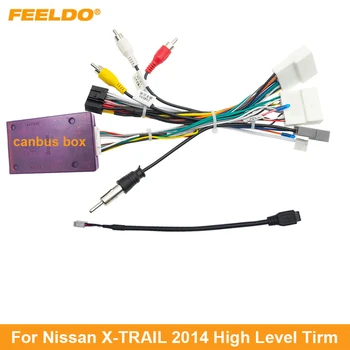 FEELDO Masina 16pin Audio Cabluri Cu Canbus Cutie Pentru Nissan X-TRAIL Aftermarket Stereo de Instalare de Sârmă Adaptor