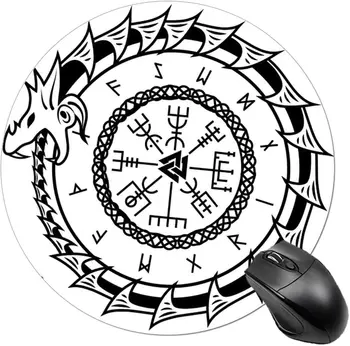 Vikingii Mitologia Simbol Mouse Pad Non-Alunecare de Cauciuc Mouse Pad rezistent la apa Mouse pad pentru Birou Calculator 7.9