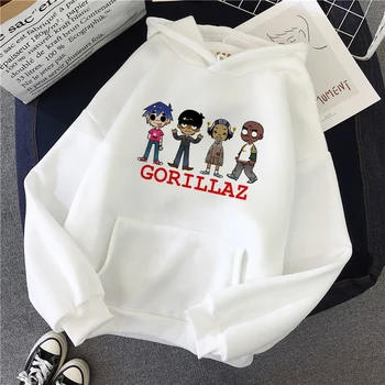 Gorillaz hoodies femei y2k estetică estetic maneca lunga top anime haine de sex feminin streetwear îmbrăcăminte