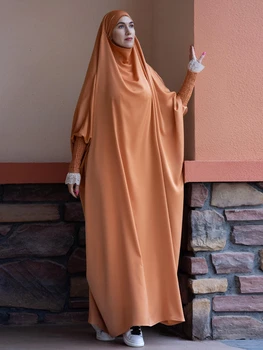 Eid Musulman Abaya pentru Femei Eid Rugăciune Rochie Maroc Ramadan Dantela Maneca Manseta jilbab-ul Abayas Caftan Dubai Arabe Robă Lungă 2024