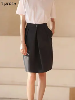Bud Fuste Femei de Toate-meci Creativitatea Design Elegant, Birou, Casual, Minimalist Pur Doamnelor Stil coreean Falduri Mini Faldas Vara