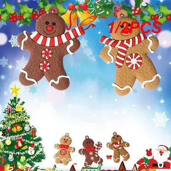 1/2 BUC Decor de Crăciun turtă dulce Om Pom de Crăciun Ornamente de Agățat Pandantiv Crăciun Drăguț Copil Amuzant Cadou de Crăciun Decor